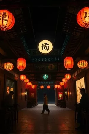 《边界之外》海报中的边界门框