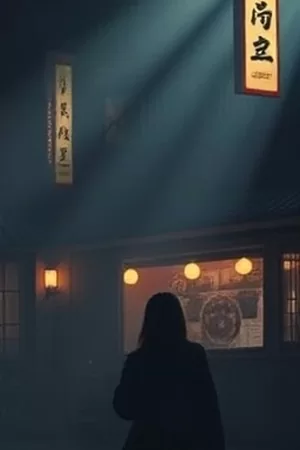 《长夜微光》海报中的街灯与夜行人